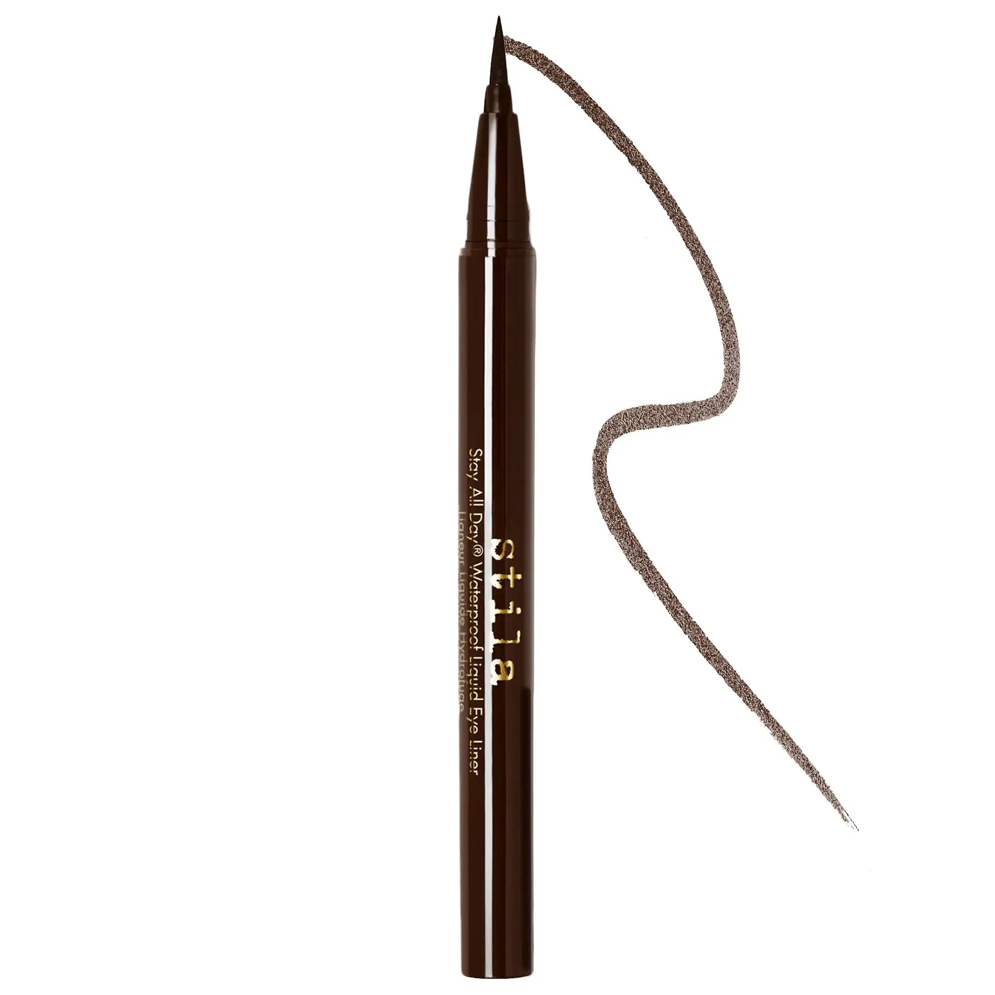 stila Stay All Day® Waterproof Liquid Eye Liner Dark Brown 0.016 oz/ 0.5 mL | Sephora (US)