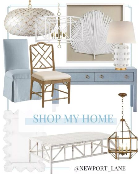 Shop all of my favorite coastal home decor and furniture! Like my Blue console table, palm leaf art, Linden lamp, wicker coffee table, white coffee table, capiz chandelier, blue dining chair, Parsons dining chair, bamboo chandelier, coral mirror, white mirror. My favorites from Serena and Lily, Ballard Designs, and Pottery Barn. (5/16)

#LTKhome #LTKstyletip