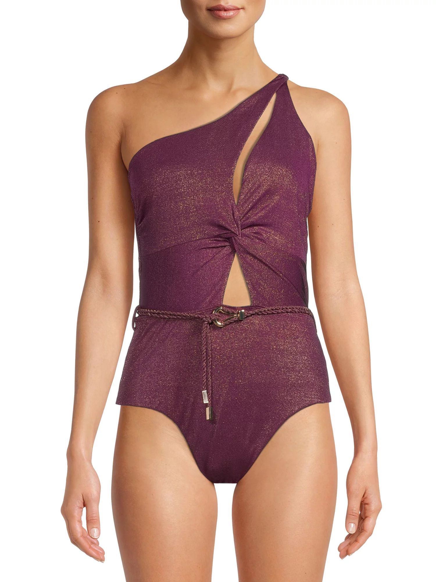 Time and Tru Women's Sparkle One Piece Swimsuit | Walmart (US)