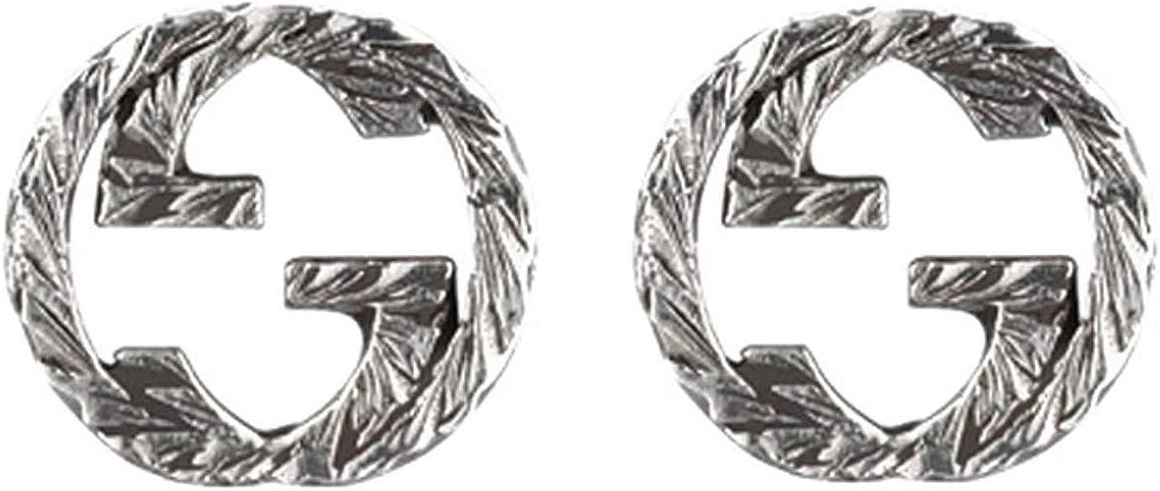 Gucci Silver Earrings Interlocking G YBD45710900100U | Amazon (US)