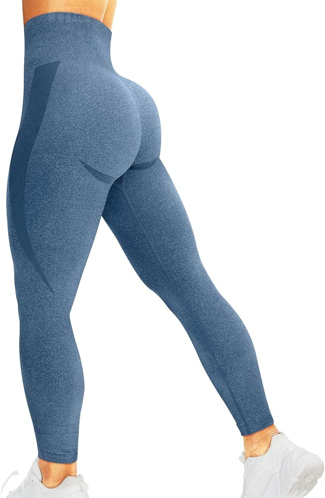 HIGORUN Women Seamless Leggings Smile Contour High Waist Workout Gym Yoga Pants | Amazon (US)