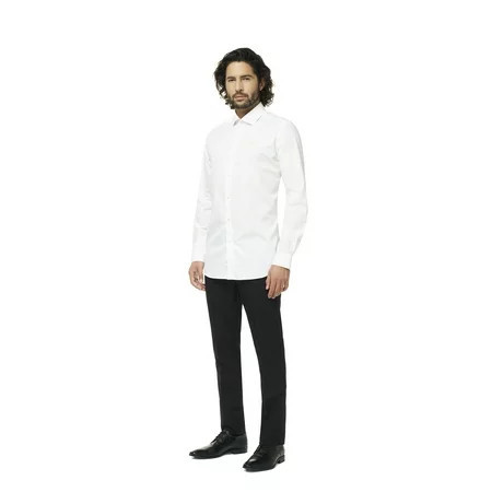 OppoSuits Men s White Knight Solid Color Shirt | Walmart (US)