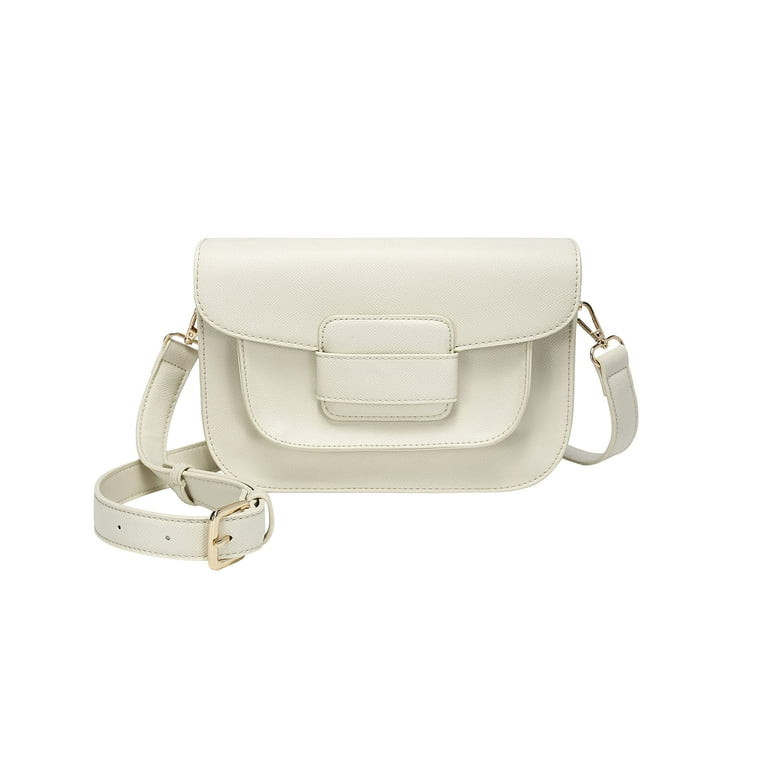 Daisy Rose Women's PU Vegan Leather Crossbody Handbag, Black | Walmart (US)