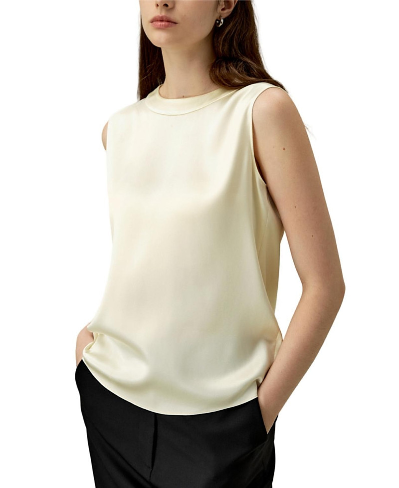 Lilysilk Sleeveless Round Neck Silk Top | Bloomingdale's (US)