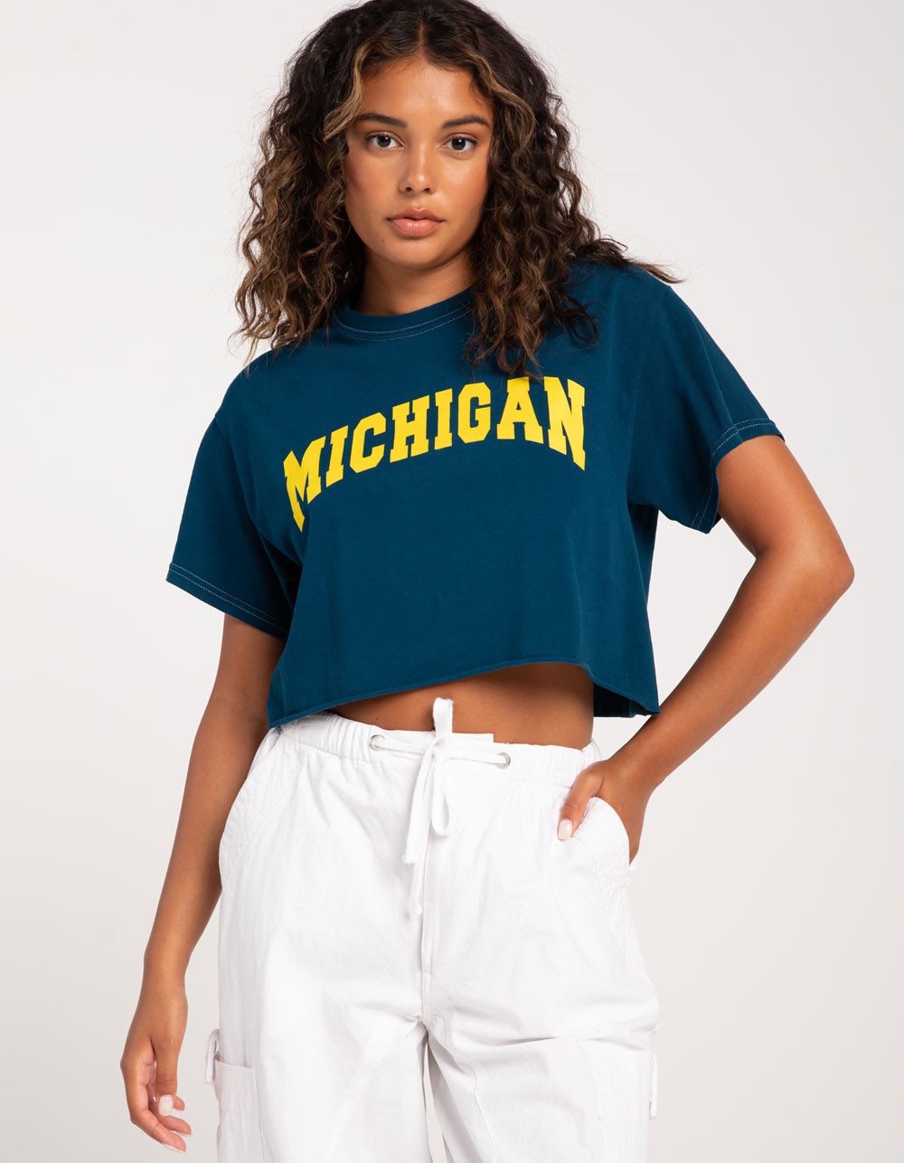 FULL TILT Michigan Womens Crop Tee | Tillys
