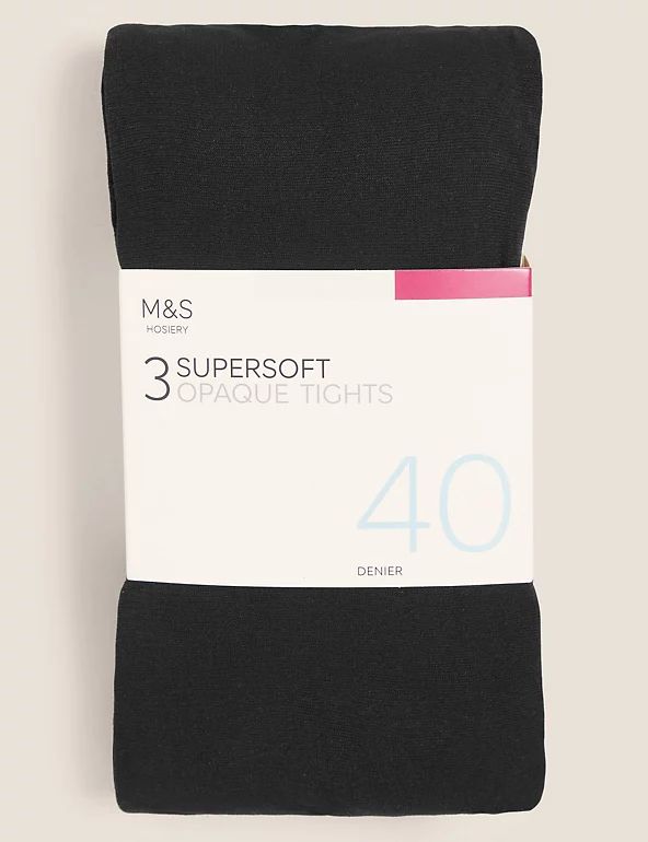 3pk 40 Denier Supersoft Opaque Tights | M&S Collection | M&S | Marks & Spencer (UK)