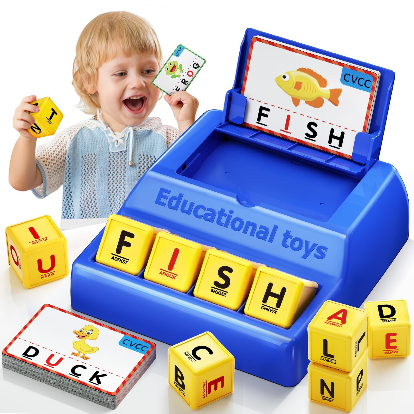 Montessori Matching Letter Game for Kids Ages 3-8 | Educational Learning Spelling Toys with Stora... | Amazon (US)