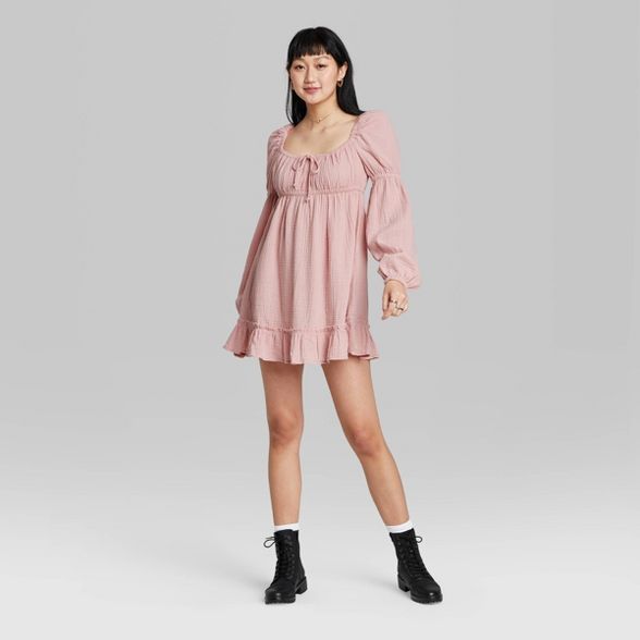 Women's Long Sleeve Milkmaid Dress - Wild Fable™ | Target
