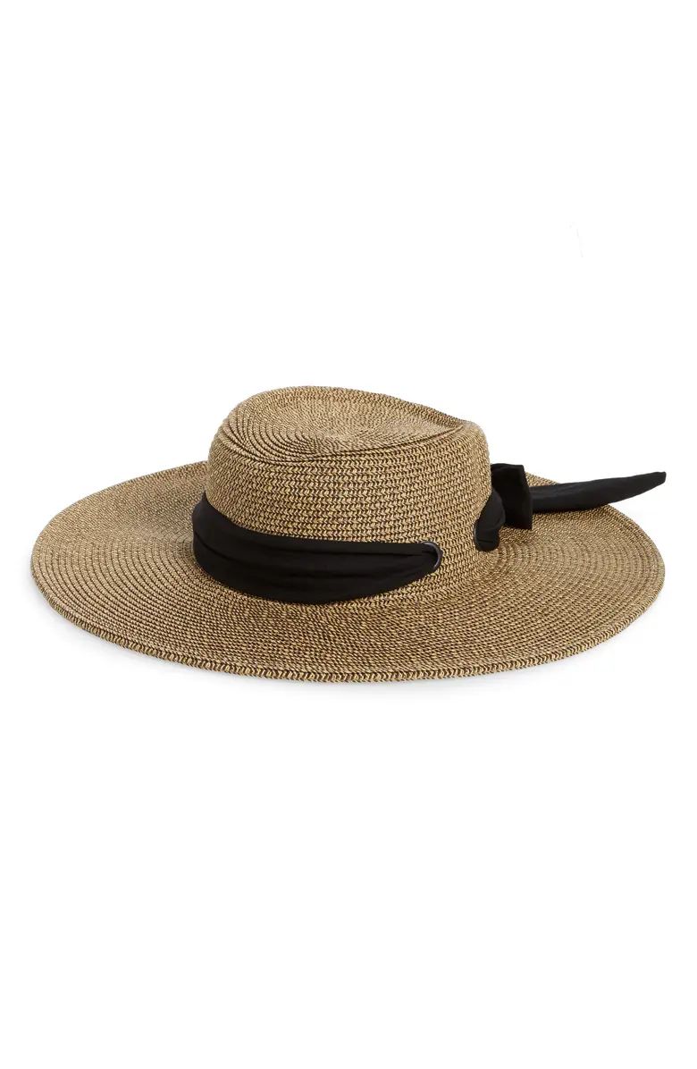 Straw Gondolier Hat with Scarf Bow | Nordstrom