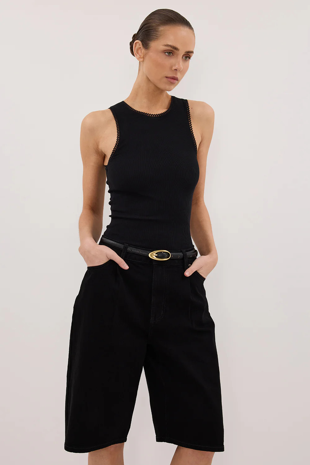 JACK JET BLACK DENIM BERMUDA SHORT | DISSH