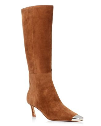 Women's Orion Suede Cap Toe High Heel Boots - Exclusive | Bloomingdale's (US)