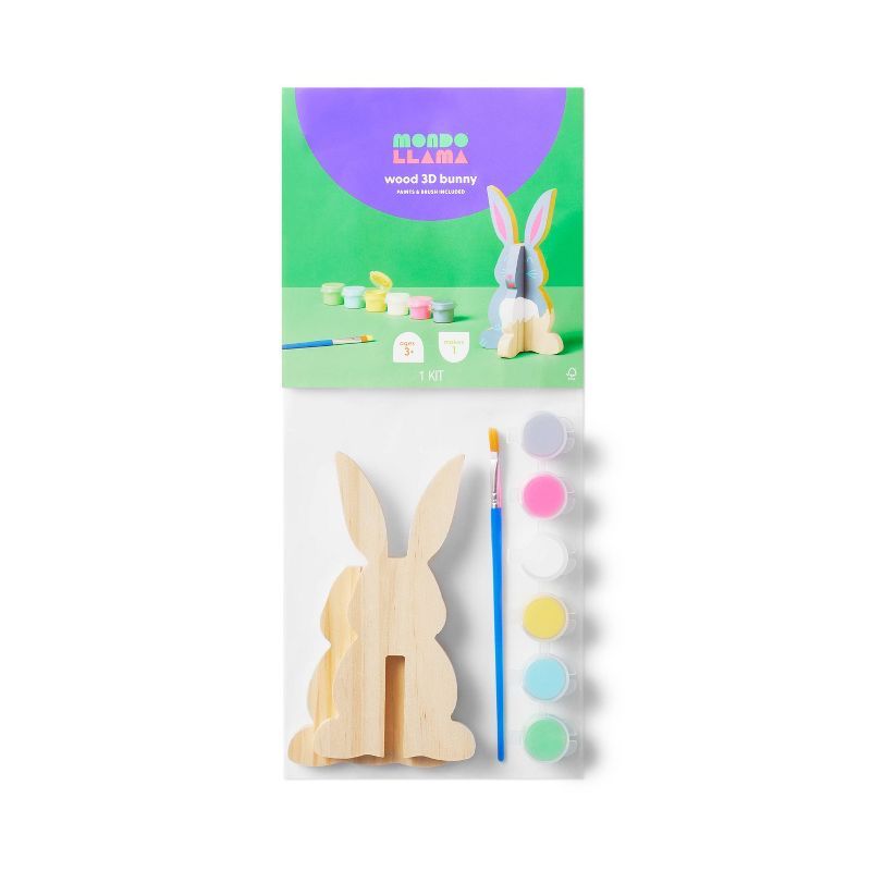 3pc Freestanding Wood Base 3D Bunny - Mondo Llama™ | Target