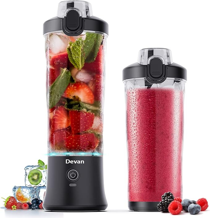 Portable Blender,270 Watt for Shakes and Smoothies Waterproof Blender USB Rechargeable with 20 oz... | Amazon (US)
