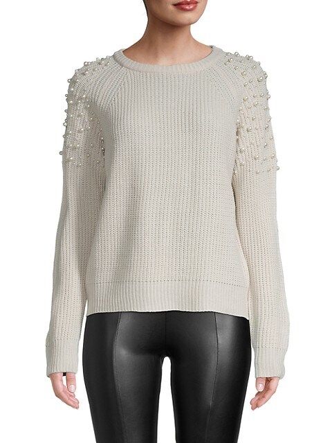 Cliché Faux Pearl-Shoulder Sweater on SALE | Saks OFF 5TH | Saks Fifth Avenue OFF 5TH