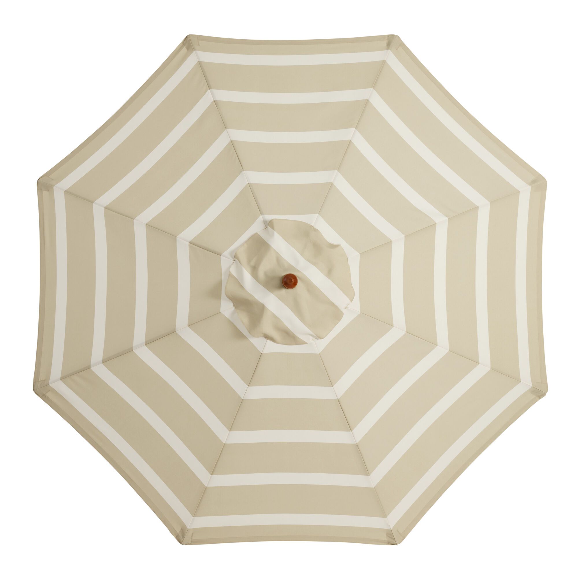 Khaki and White Stripe 9 Ft Replacement Umbrella Canopy | World Market