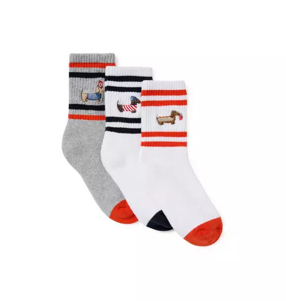 Americana Dog Sock 3-Pack | Janie and Jack