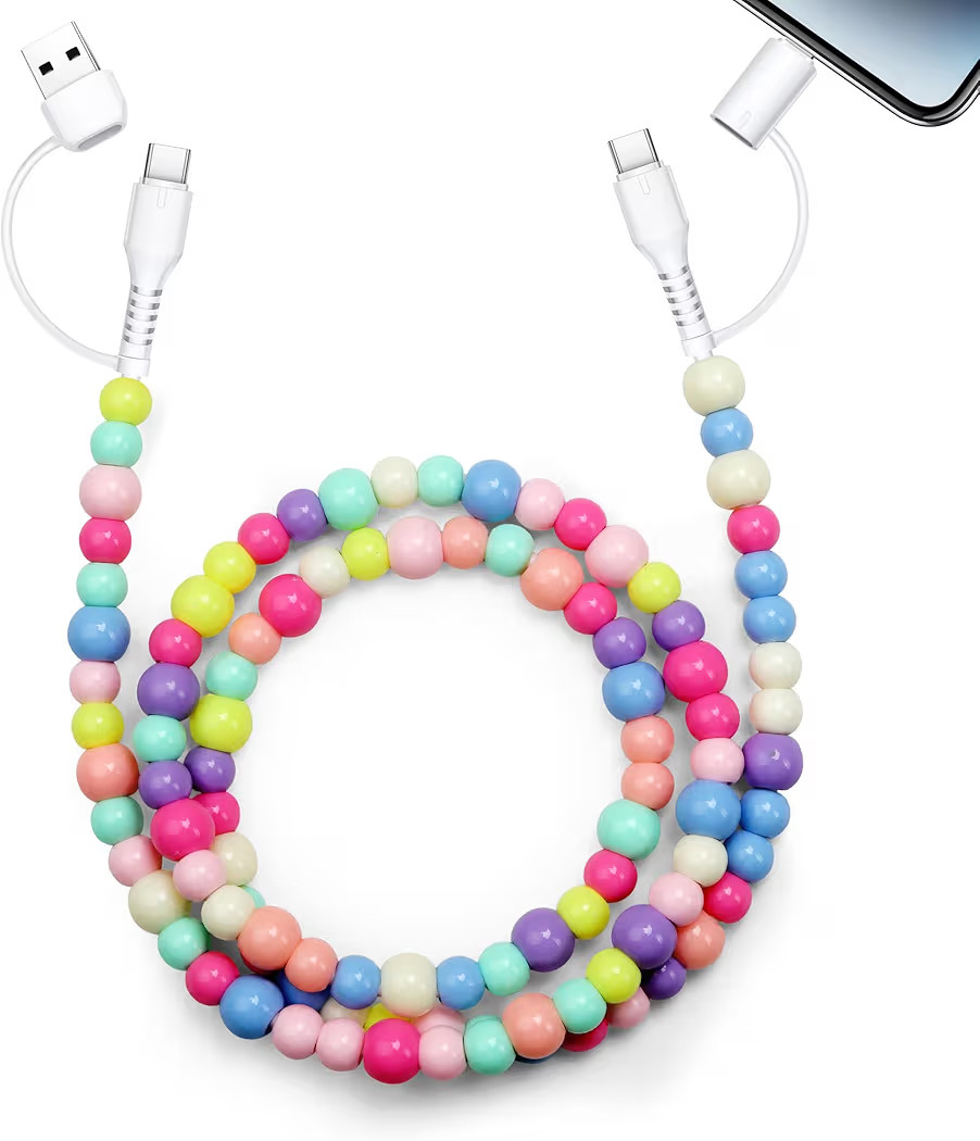 Aolcev USB C Cable 4 in 1 Multi Beaded for iPhone Charger Cord MFi Certified 3.3FT Fast Charging ... | Amazon (US)