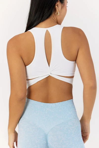 Astoria LIVE LUXE Square Neck Crop - White | astoria activewear