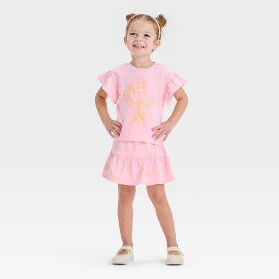 Toddler Girls' 2pc Disney Minnie Mouse Top & Skort Set - Pink 5T | Target