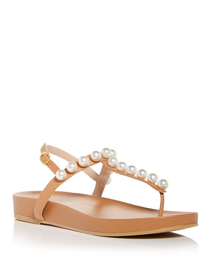 Stuart Weitzman Women's Goldie Pearl Demi Wedge Thong Sandals Shoes - Bloomingdale's | Bloomingdale's (US)