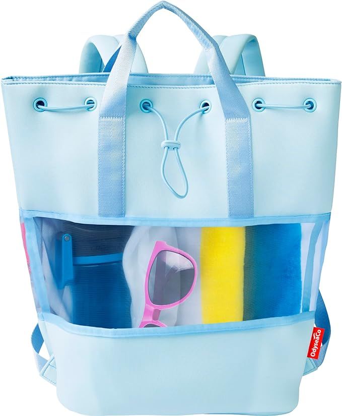 Odyseaco Beach Backpack Lightweight (Blue) - Beach Bags for Women Waterproof Sandproof - Neoprene... | Amazon (US)