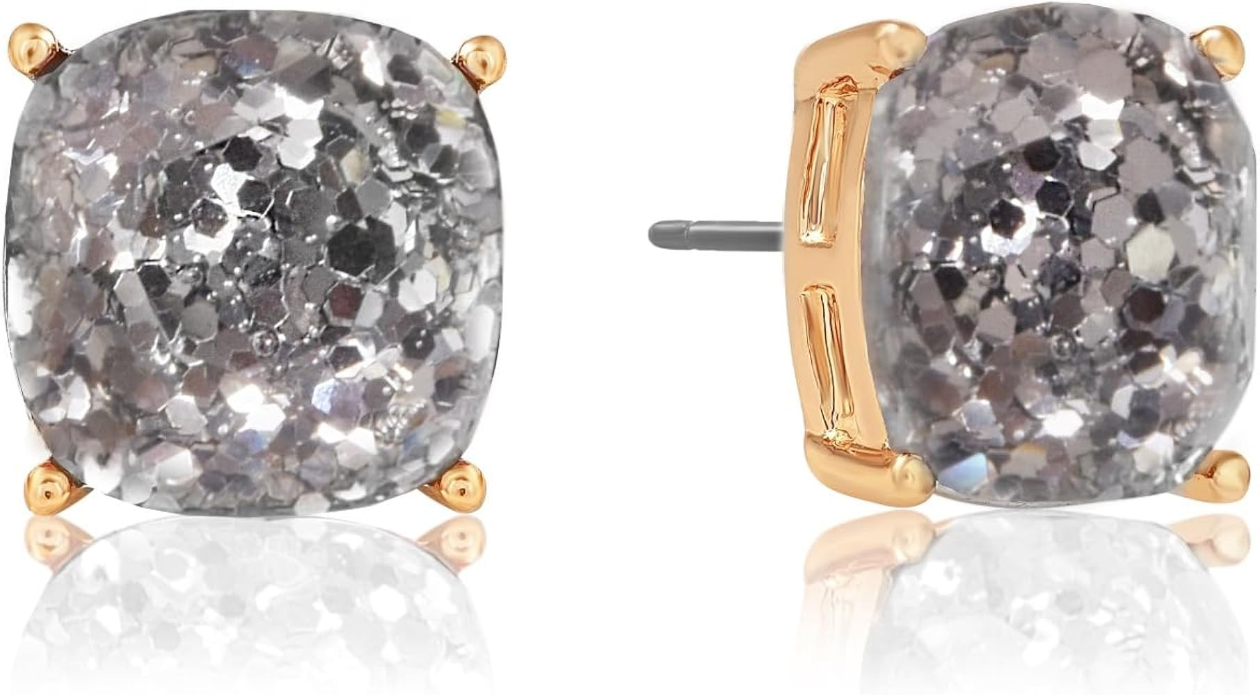 Large Square Stud Earrings for Women - Big Sparkly Rhinestone Stud Earrings, Hypoallergenic and S... | Amazon (US)