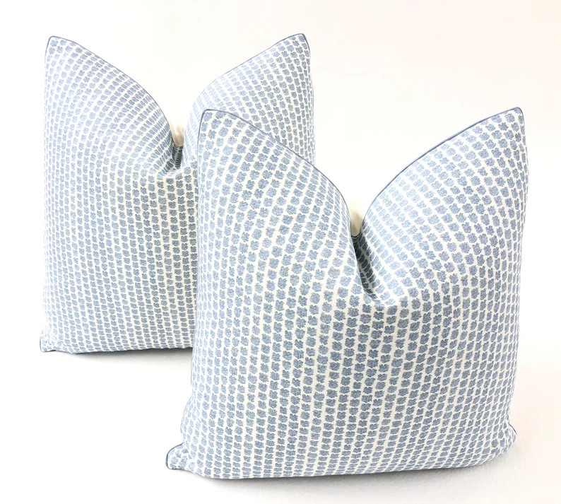 Lee Jofa - Kaya II in Sky and Mist - Decorative High End Pillow Covers//Made to Order// Designer ... | Etsy (US)