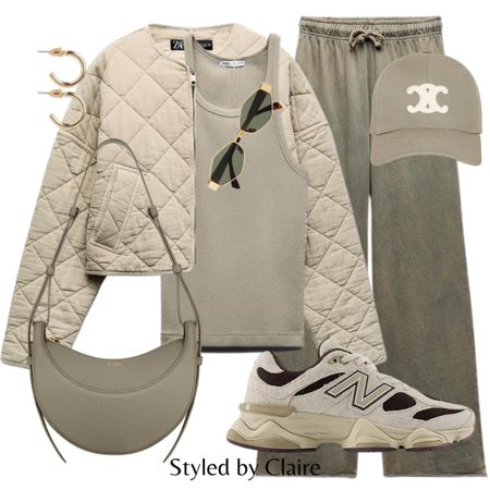 Your next airport outfit✈️
Tags: quilted cropped bomber jacket, khaki joggers, vest top, new balance 9060, gold earrings. Fashion spring primavera inspo ideas casual city break zapatillas everyday street style zara

#LTKtravel #LTKstyletip #LTKshoecrush