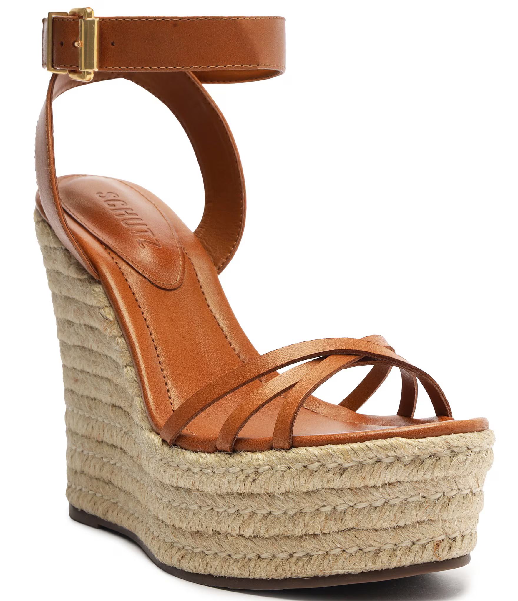 Alexandra Leather Platform Wedge Espadrille Sandals | Dillard's