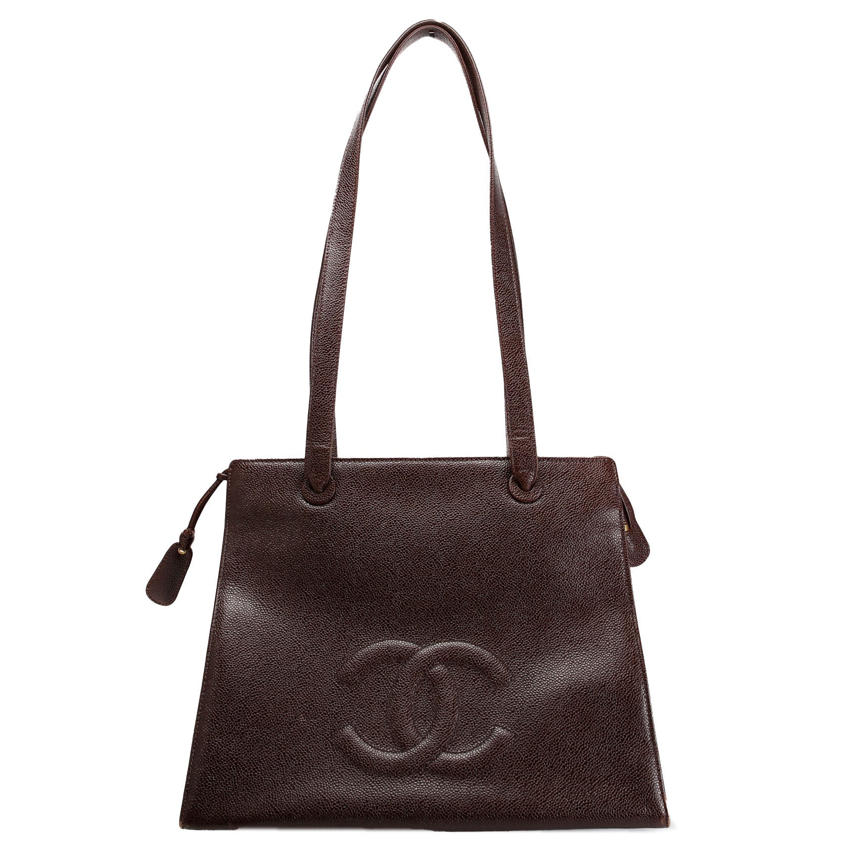 CC Timeless Shoulder Bag Caviar 5M Brown | Keeks Designer Handbags