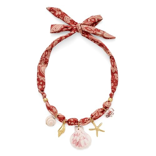 WOWORAMA Colorful Scarf Necklace with Seashell Starfish Charm Necklaces for Women Summer Bandana ... | Amazon (US)