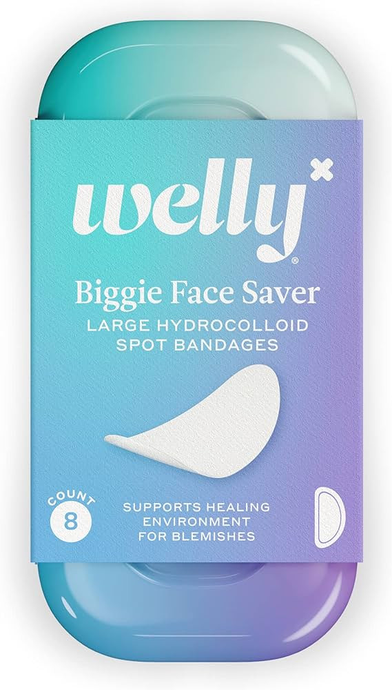Welly Bandages - Biggie Face Savers, Hydrocolloid Acne Blemish Patch, Adhesive, Large Spot Shape ... | Amazon (US)