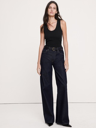 Ribbed Scoop-Neck Tank | Banana Republic (US)