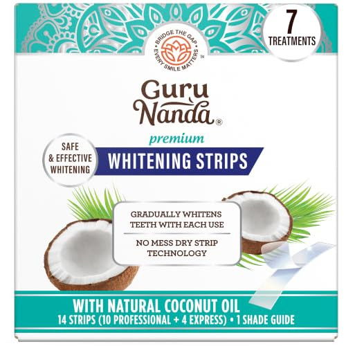 GuruNanda Teeth Whitening Strips - 4X Whiter Teeth, 7-Day Whitening Kit | Amazon (US)