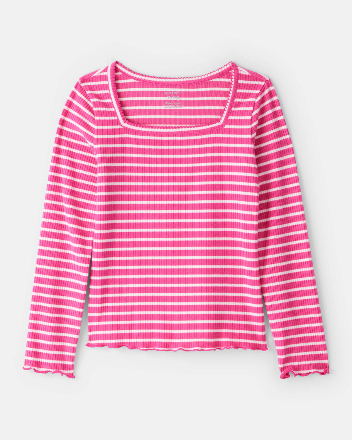 Girls Stripe Ribbed Top - Pink - Carter's | Carter's | Carter's Inc