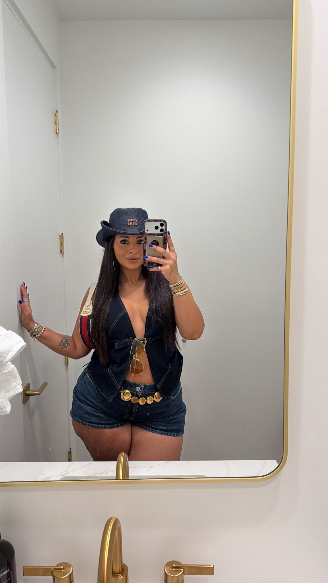 Festival Weekend Outfit 1 
Jean Shorts: 33
Top: Fashion Nova (not linkable) it’s called the here to steal hearts buckle denim top 

Boots: not pictured but linked here 
Hat: Miu Miu 

#LTKgrwm #LTKPlusSize #LTKFestival