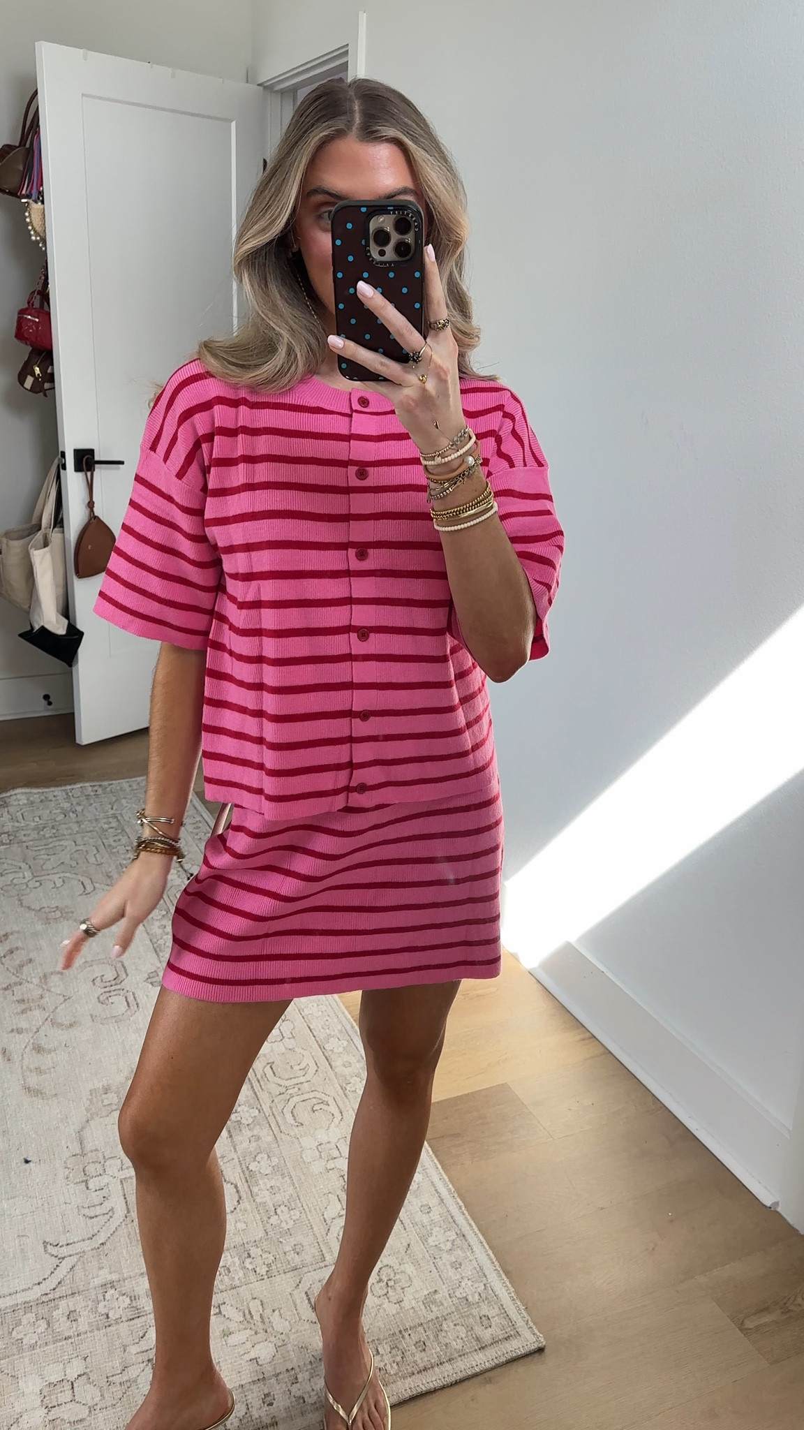 Amazon size small Saodimallsu Womens Two Piece Skirt Set Summer Striped Knit Short Sleeve Button Cardigans And Mini Skirt Lounge Set

#LTKSaleAlert #LTKootd #LTKSeasonal