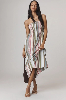 Faithfull Strapless Smocked Midi Dress | Anthropologie (US)