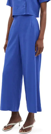 MANGO Linen Wide Leg Pants | Nordstrom | Nordstrom