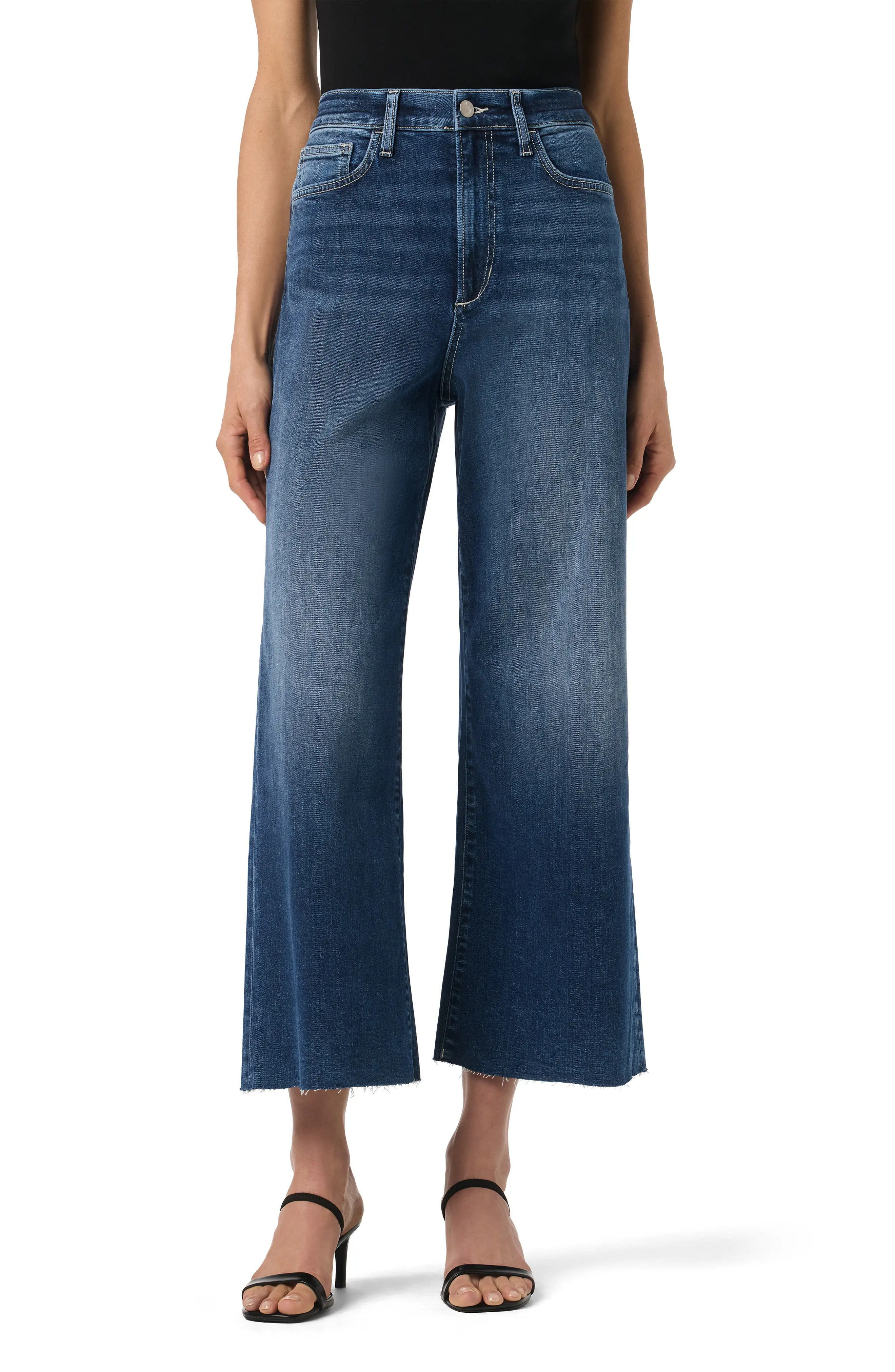 Joe's Raw Hem Crop Wide Leg Jeans in Bryndis at Nordstrom Rack, Size 31 | Nordstrom Rack