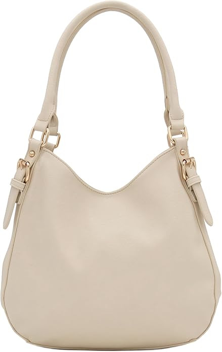 Lightweight 3 Compartment Faux Leather Medium Hobo Bag | Amazon (US)