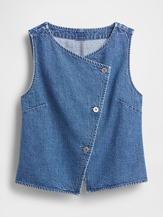 Denim Asymmetrical Vest | Gap (US)