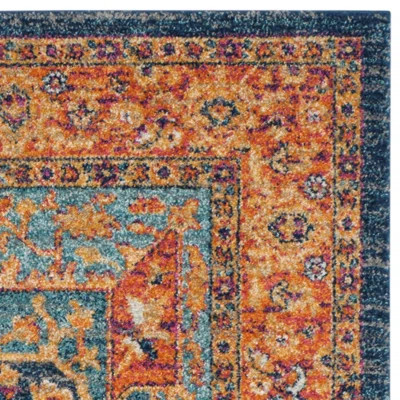 Bissen Blue/Orange Area Rug | Wayfair North America