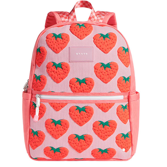 STATE Bags | Kane Kids Travel Backpack Intarsia Strawberries | Back to School | Travel Backpack | STATE Bags