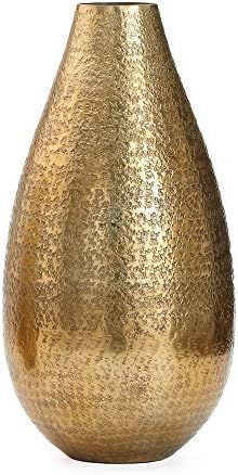 Torre & Tagus Talis Aluminum Hammered Metal Teardrop Vase Farmhouse Rustic Home Decor Table Sculptur | Amazon (US)