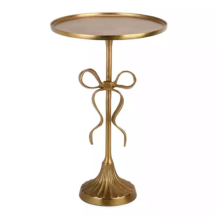 Lakeisha Gold Metal Bow Cocktail Table | Kirklands