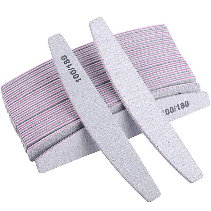 25 Pieces 100/180 Grits Nail Files and Buffers Professional Double Sided Emery Boards Manicure To... | Amazon (US)