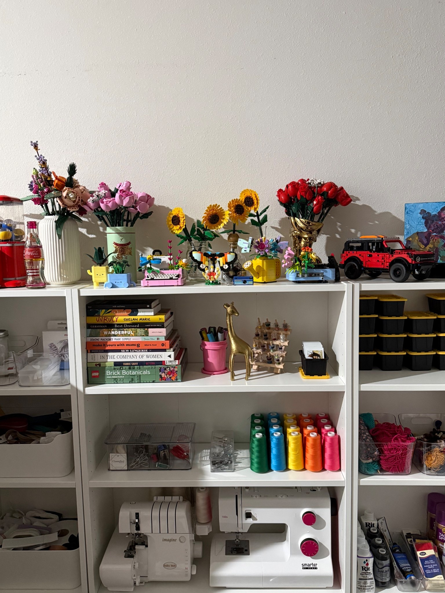 If your looking for the perfect unit to get organized look no further! I am obsessed with my new cabinets & bookshelf! 