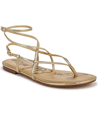 Sam Edelman Women's Clarra Strappy Flat Sandals - Macy's | Macy's