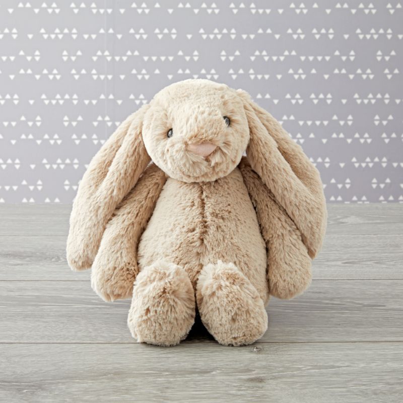 Jellycat Medium Beige Bunny Stuffed Animal + Reviews | Crate & Kids | Crate & Barrel